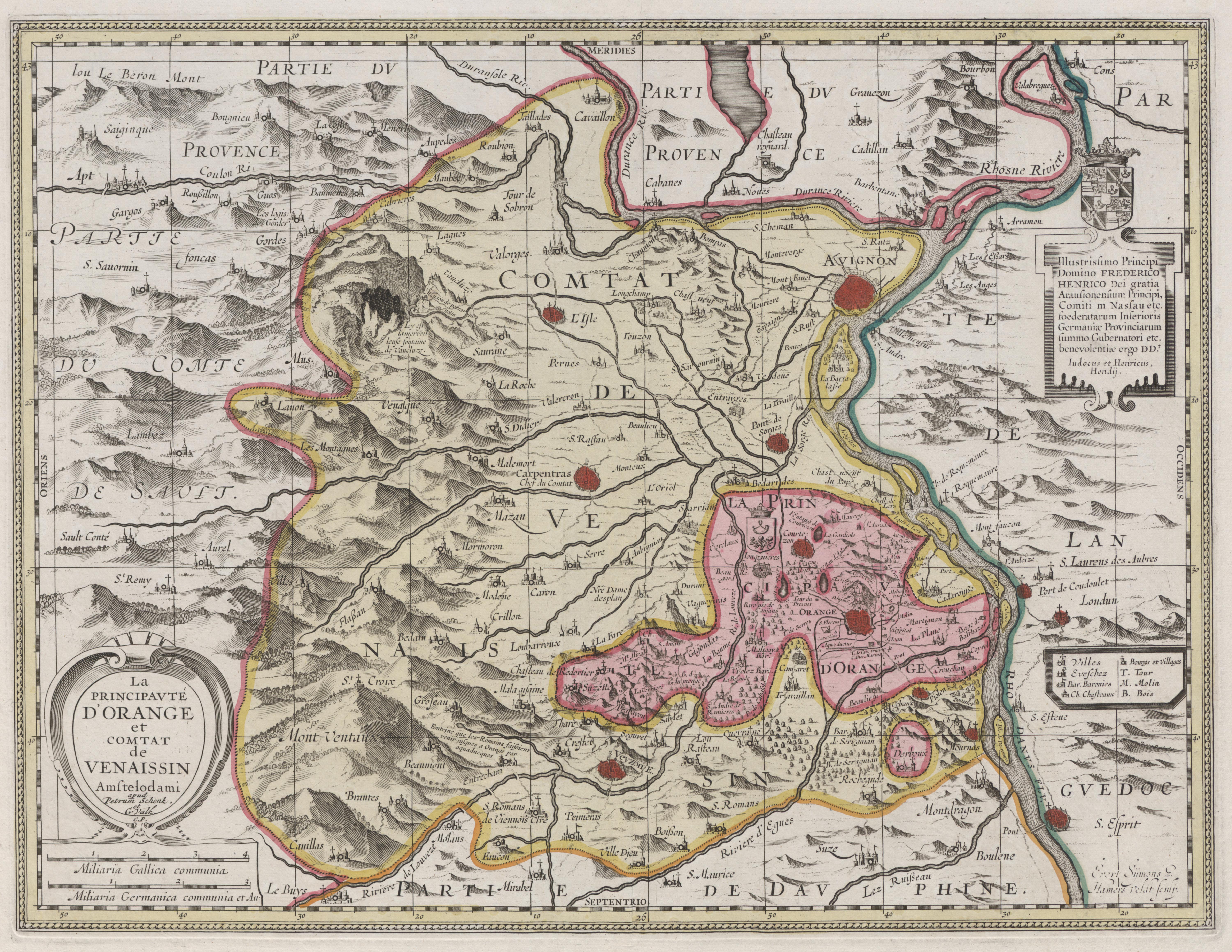 Orániai Hercegség és a Venaissini Grófság (1630, 1694 után)