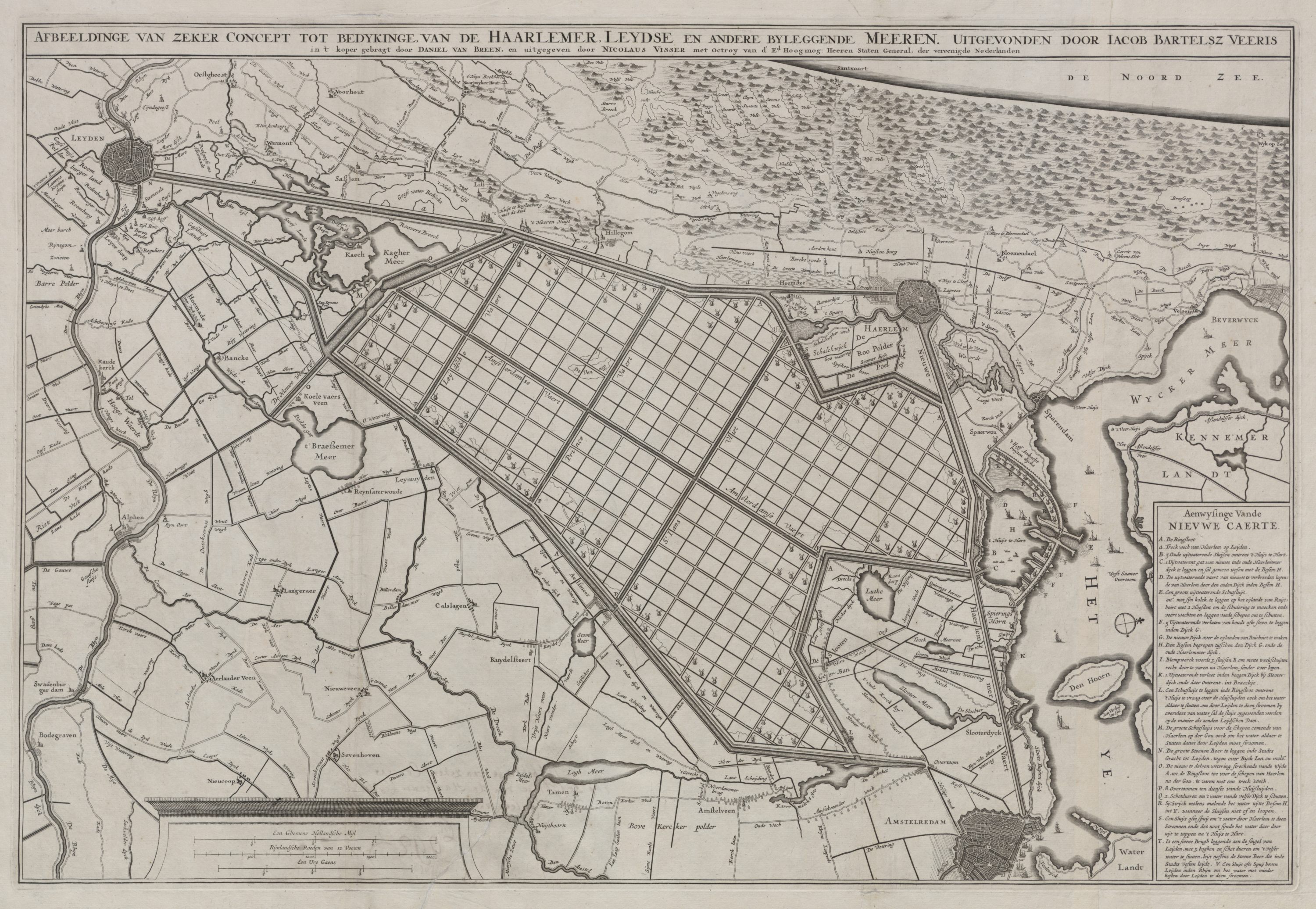 A Haarlemi-tó 1641. évi lecsapolásának terve (1677 után)